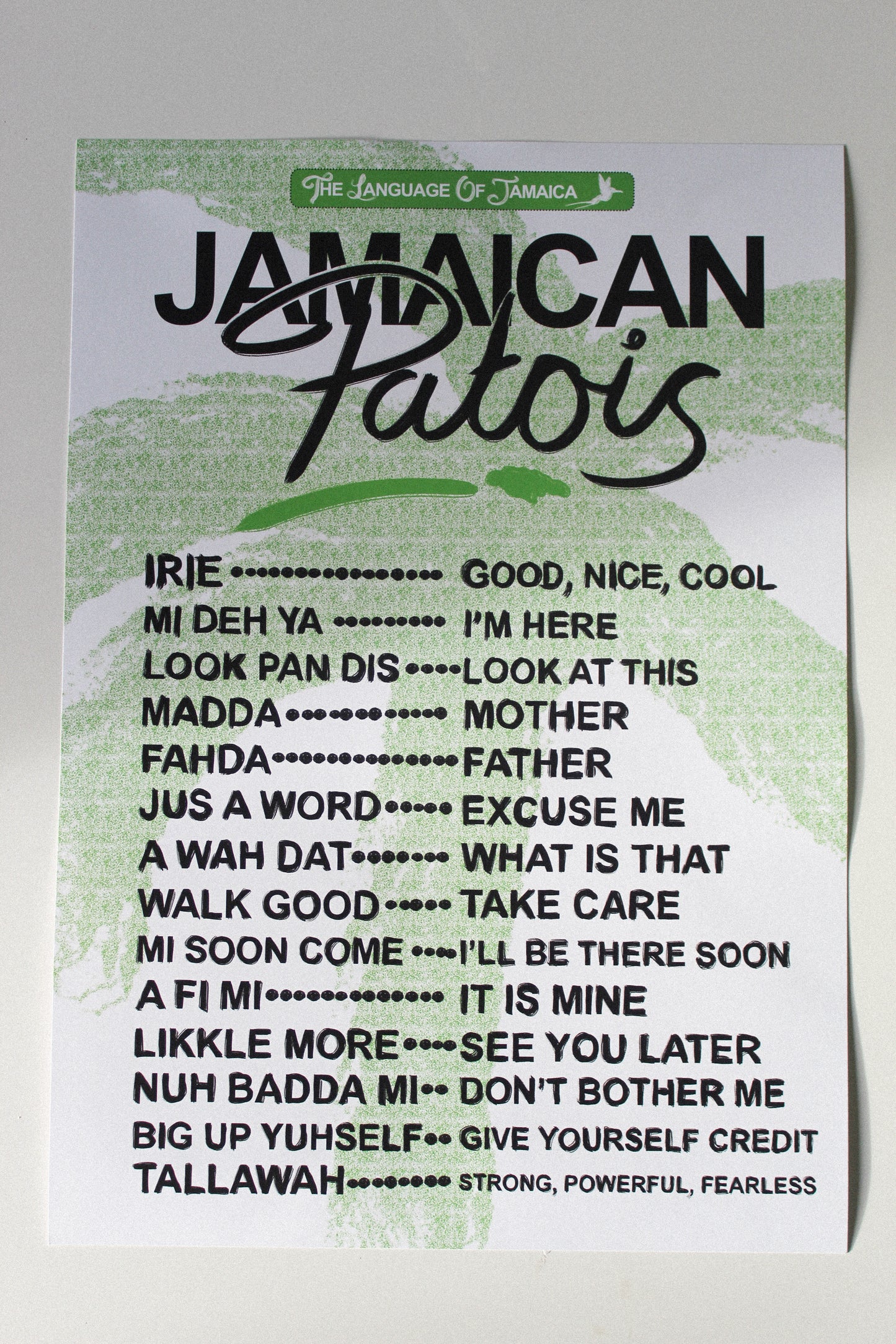 Jamaican Patois Print