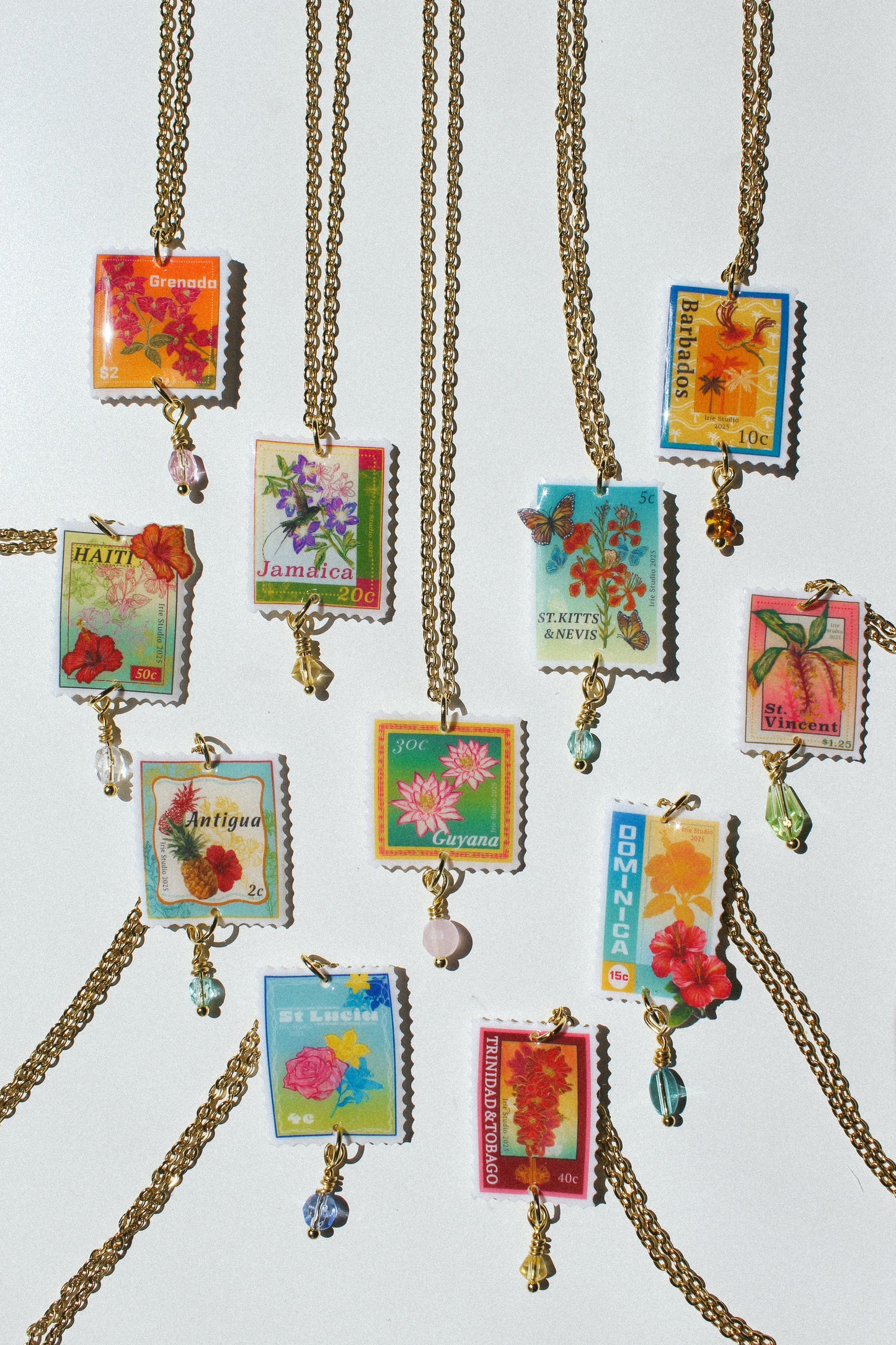 Antigua Pineapple Stamp Necklace