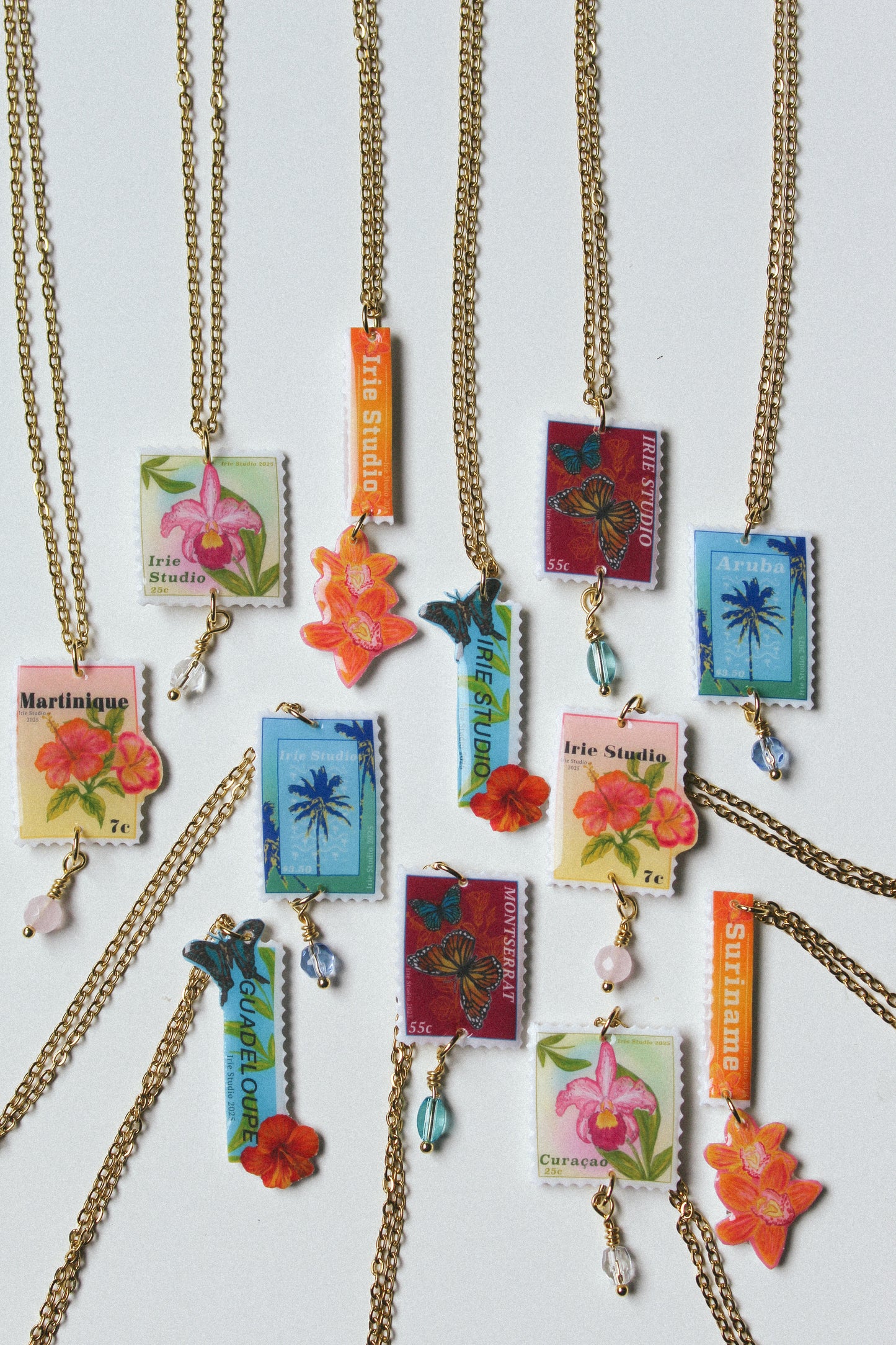Customisable Hibiscus Stamp Necklace