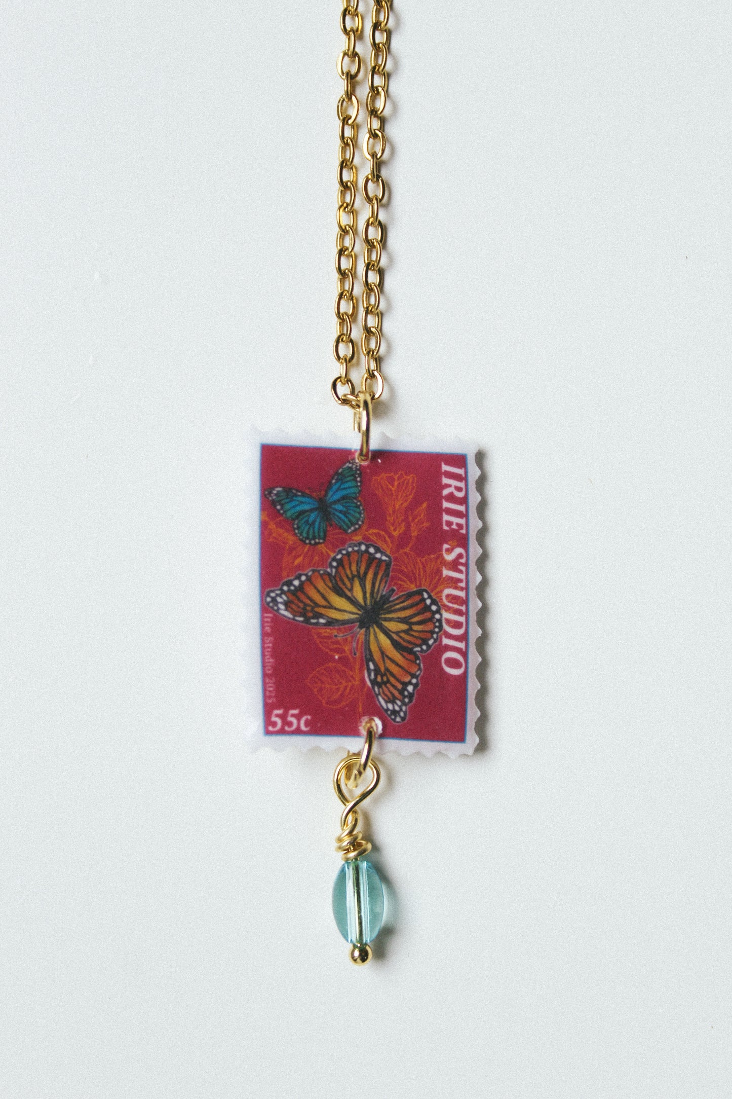 Customisable Butterfly Stamp Necklace