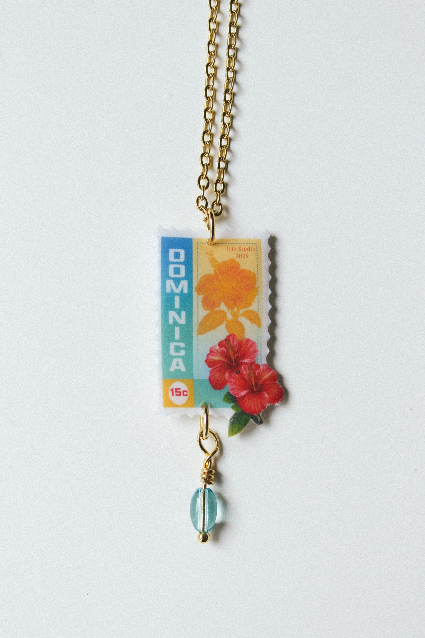 Dominica Flower Stamp Necklace