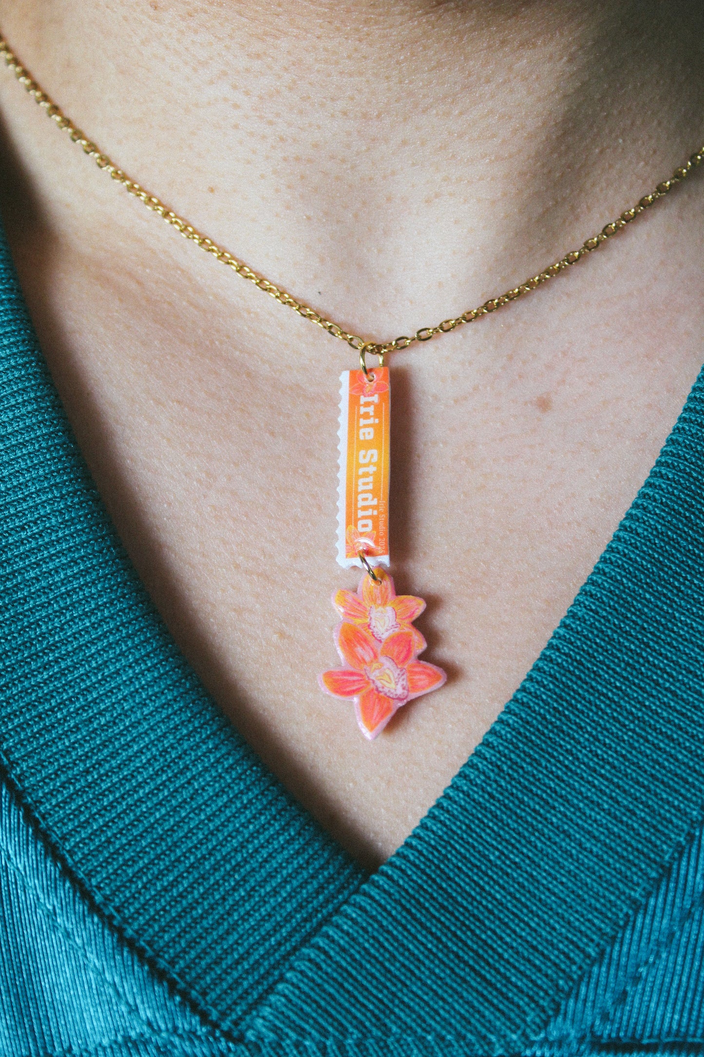 Customisable Flower Stamp Necklace