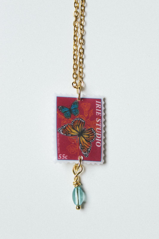 Customisable Butterfly Stamp Necklace