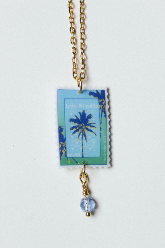 Customisable Palm Tree Stamp Necklace